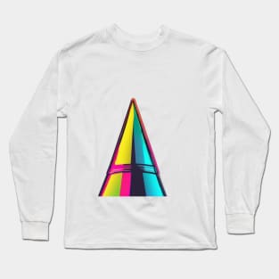 Neon Prism Spectrum - Vibrant Geometric Design No. 958 Long Sleeve T-Shirt